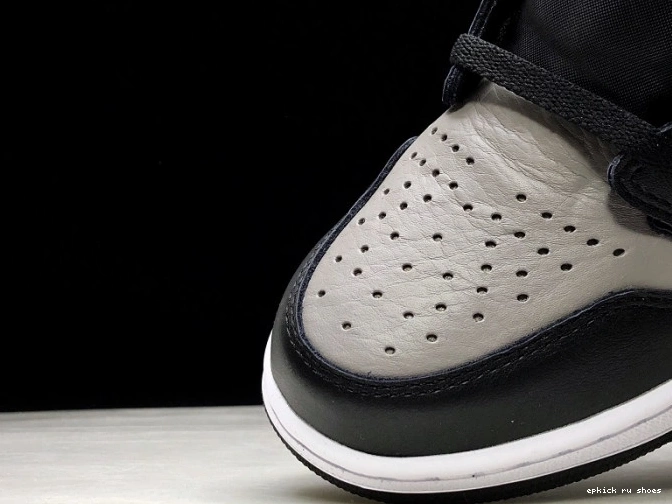 Rep Jordan Black 1 Shadow Air 555088-013 High Retro Grey OG 0709